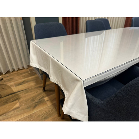 kenarı bükülmüş masa koruyucu